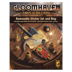 Cephalofair Games Board & Card Games Gloomhaven Jaws of the Lion - Removable Sticker Set & Map
