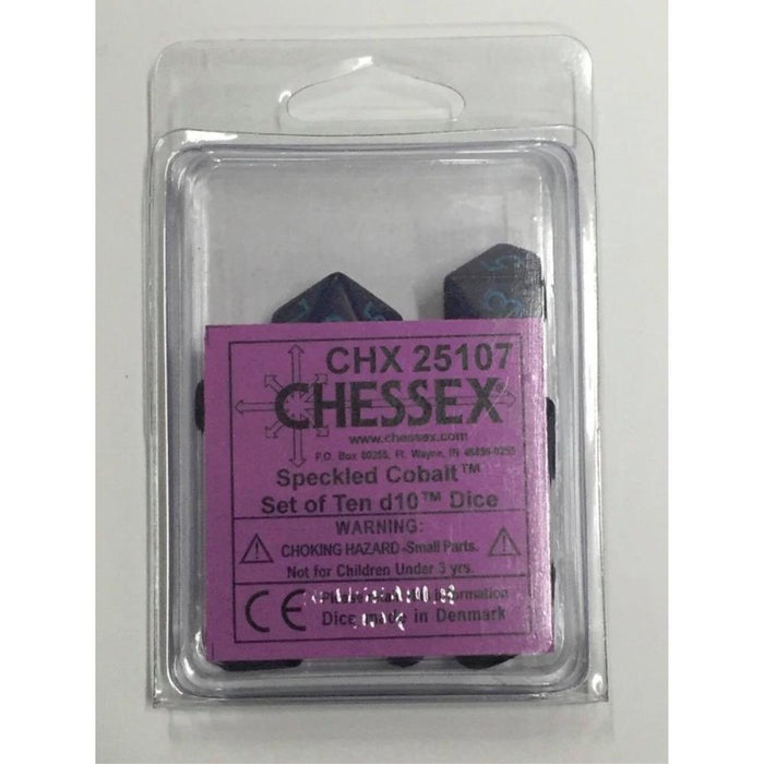 Chessex Dice - 10D10 - Speckled Cobalt