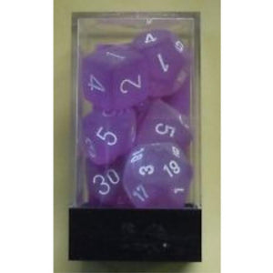 Chessex Dice Chessex Polyhedral Dice - 7D Frosted Purple/White