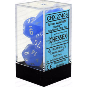 Chessex Dice Chessex Polyhedral Dice - 7D Set - Frosted Blue/White