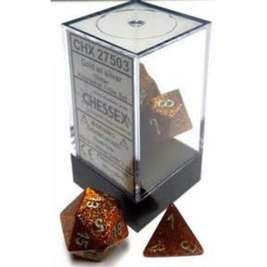 Chessex Dice Chessex Polyhedral Dice - 7D Set - Glitter Gold/Silver