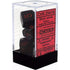 Chessex Dice Chessex Polyhedral Dice - 7D Set - Opaque Black/Red