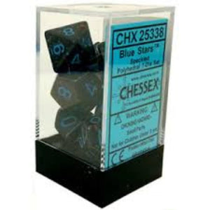 Chessex Dice Chessex Polyhedral Dice - 7D Set - Speckled Blue Stars