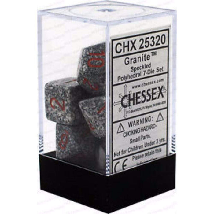 Chessex Polyhedral Dice - 7D Set - Speckled Granite