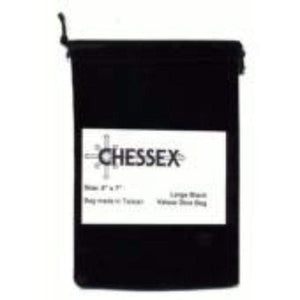 Chessex Dice Dice Bag - Chessex - Suedecloth (L) Black