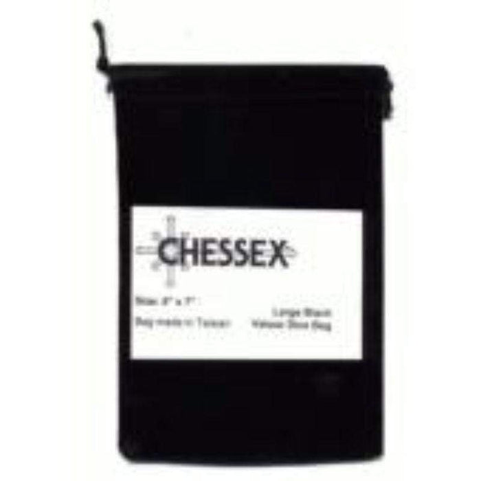 Dice Bag - Chessex - Suedecloth (L) Black