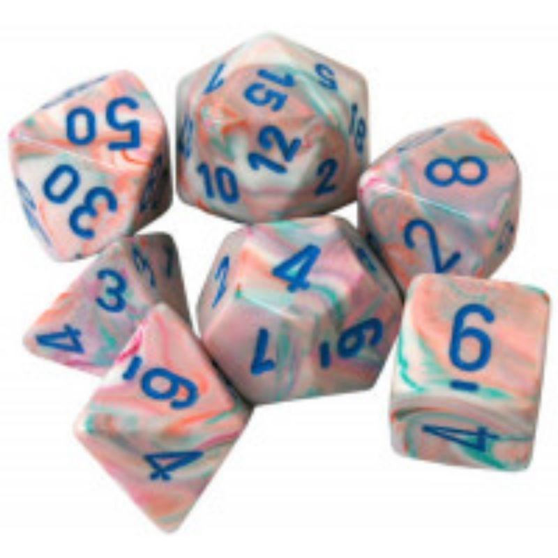 Chessex Dice Dice - Chessex 7 Polyhedrals - Festive Pop Art/Blue