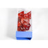 Chessex Dice Dice - Chessex 7 Polyhedrals - Lab Dice - Nebula Red/Silver Luminary Set