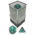 Chessex Dice Dice - Chessex 7 Polyhedrals - Marble Oxi Copper/White Set