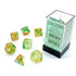 Chessex Dice Dice - Chessex 7 Polyhedrals - Nebula Spring/white Luminary