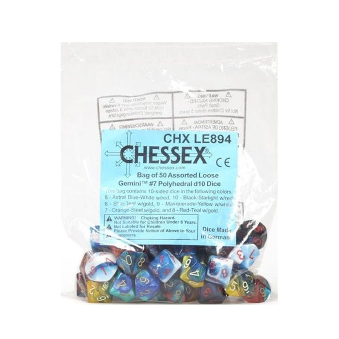 Dice - Chessex Bulk Bag - Gemini #7 D10