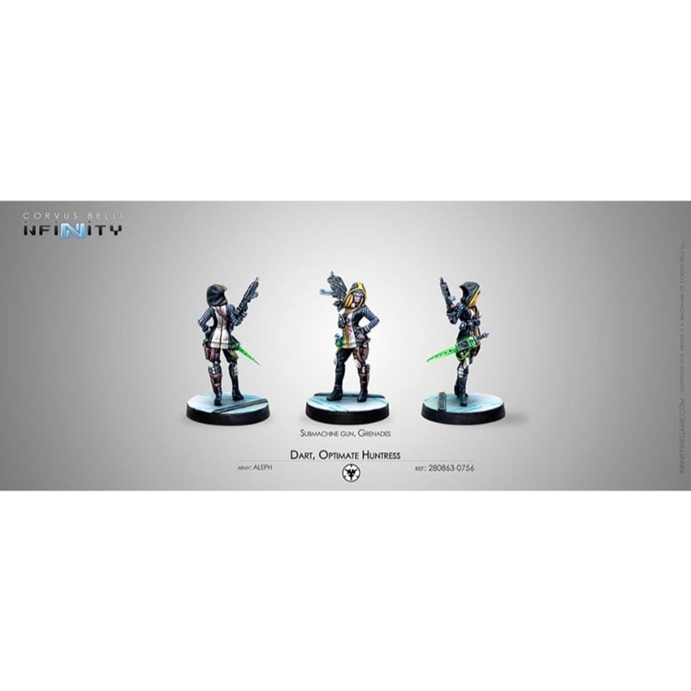 Corvus Belli Miniatures Infinity - Aleph - Dart, Optimate Huntress (Blister)