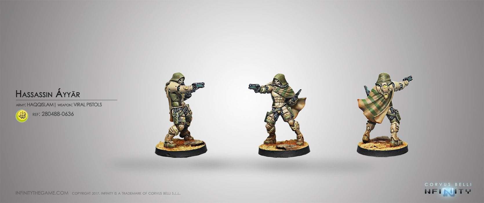 Corvus Belli Miniatures Infinity - Haqqislam - Hassassins Ayyar (Viral Pistols) (Blister)