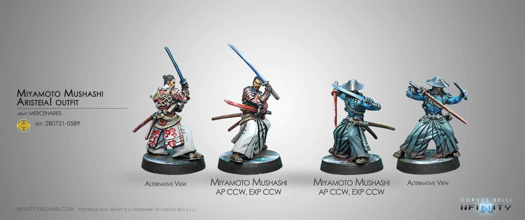 Corvus Belli Miniatures Infinity - NA2 - Miyamoto Mushashi Aristeia! Outfit (Boxed)
