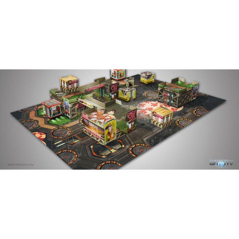 Corvus Belli Miniatures Infinity - Scenery -  Neon Lotus Scenery Pack