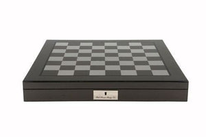 Dal Rossi Classic Games Chess Board - Figurebox Carbon Fibre Shiny 50cm (Dal Rossi)