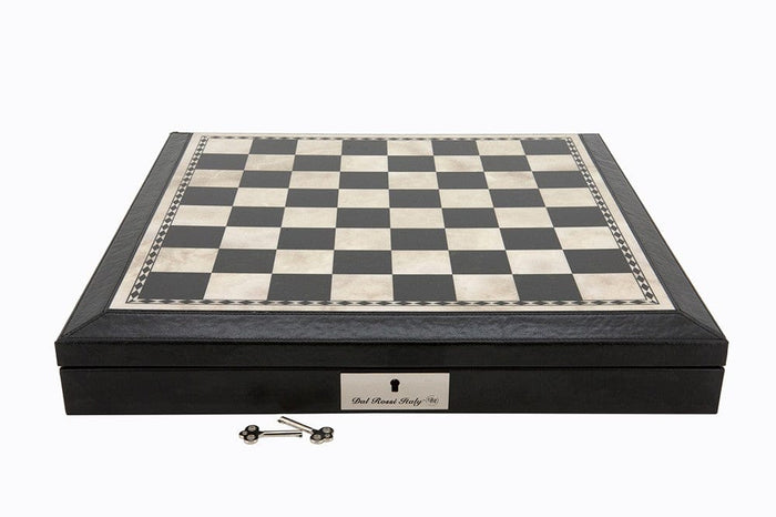 Chess Board - Leather Edge Black 18” (Dal Rossi)