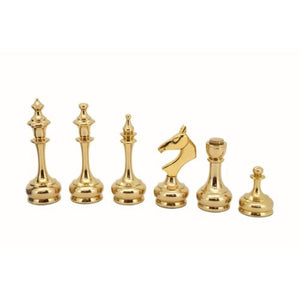 Dal Rossi Classic Games Chess Men - Brass Cap Staunton (Dal Rossi)