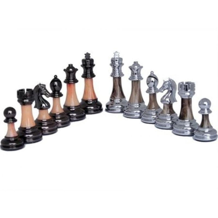 Chess Men - Metal/Marble Finish (Dal Rossi)