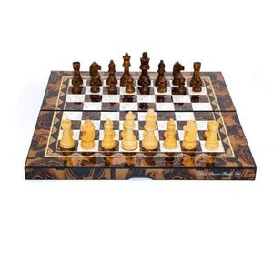 Dal Rossi Classic Games Chess Set - Folding Mosaic Finish 16" (Dal Rossi)