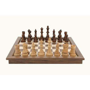 Dal Rossi Classic Games Chess Set - Walnut Folding 44cm - 90mm Pieces (Dal Rossi)