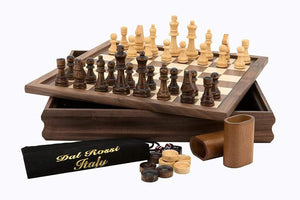 Dal Rossi Classic Games Compendium - 3 in 1 - 14" Chess/Backgammon/Checkers Set (Dal Rossi)