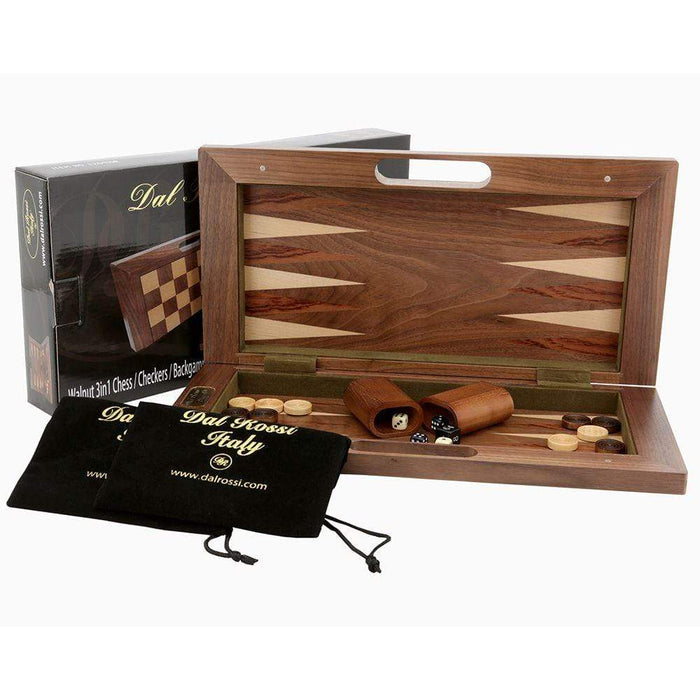 Compendium - 3 in 1 Folding Walnut Deluxe Wooden 40cm