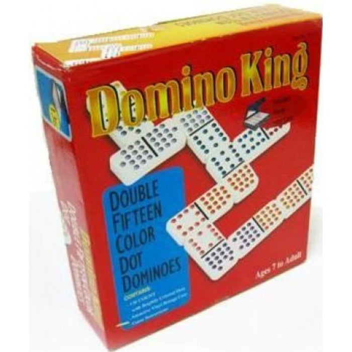 Dominoes - Double 15 Coloured Dots (Domino King)