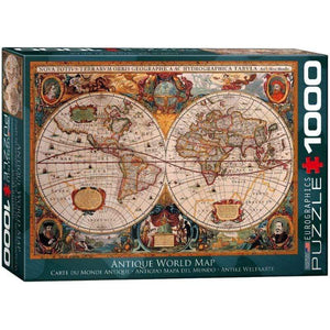 Eurographics Jigsaws Antique World Map V1 (1000pc) Eurographics