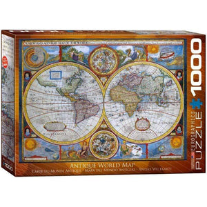 Eurographics Jigsaws Antique World Map V2 (1000pc) Eurographics