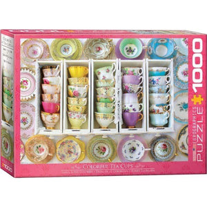 Eurographics Jigsaws Colorful Tea Cups (1000pc) Eurographics