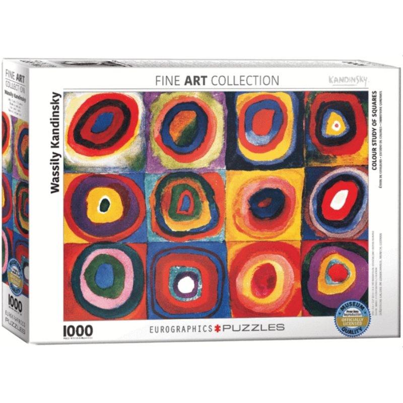 Eurographics Jigsaws Colour Study of Squares - Kandinsky - Fine Art Collection (1000pc) Eurographics