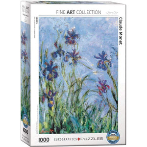Eurographics Jigsaws Irises - Monet - Fine Art Collection (1000pc) Eurographics