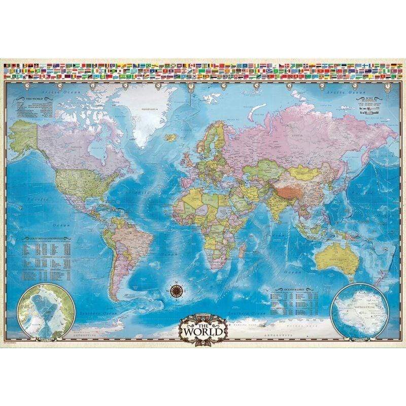 Eurographics Jigsaws Map of the World V1 (1000pc) Eurographics