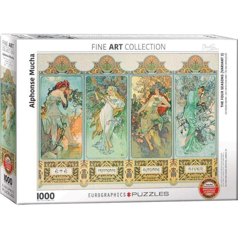Eurographics Jigsaws The Four Seasons - Mucha - Fine Art Collection (1000pc) Eurographics