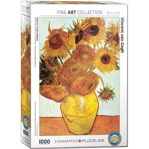 Eurographics Jigsaws Twelve Sunflowers - Van Gogh - Fine Art Collection  (1000pc) Eurograhics