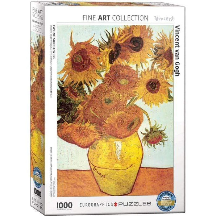 Twelve Sunflowers - Van Gogh - Fine Art Collection  (1000pc) Eurograhics