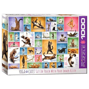 Eurographics Jigsaws Yoga Cats (1000pc) Eurographics