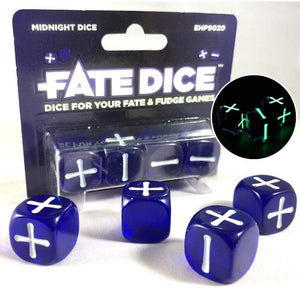 Evil Hat Productions Dice Dice - Fate Dice - Midnight (4)