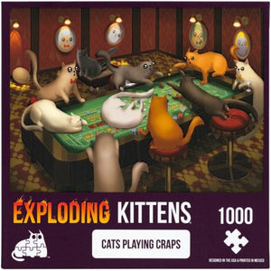 Exploding Kittens Jigsaws Exploding Kittens Puzzle - Cats Playing Craps (1000pc)