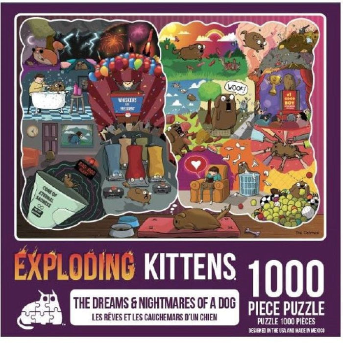 Exploding Kittens Puzzle - Dreams and Nightmares of a Dog (1000pc)