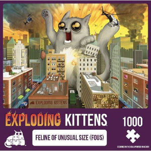 Exploding Kittens Jigsaws Exploding Kittens Puzzle - Feline Of Unusual Size (1000pc)