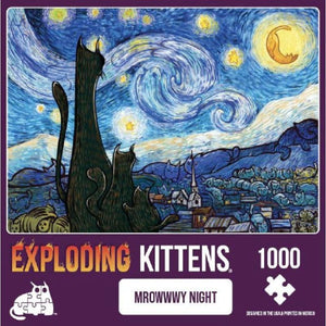 Exploding Kittens Jigsaws Exploding Kittens Puzzle - Mrowwwy Night (1000pc)