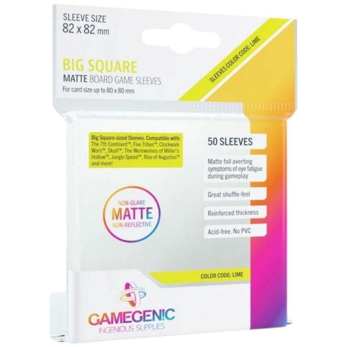 Card Protector Sleeves - Gamegenic Matte - Big Square Sized 82mm x82mm