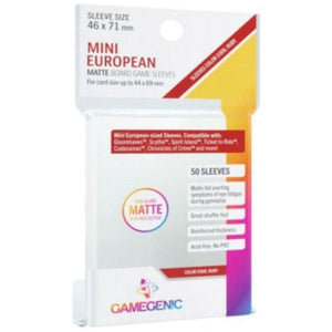 Gamegenic Board & Card Games Card Protector Sleeves - Gamegenic Matte - Mini European Sized 46mm x 71mm