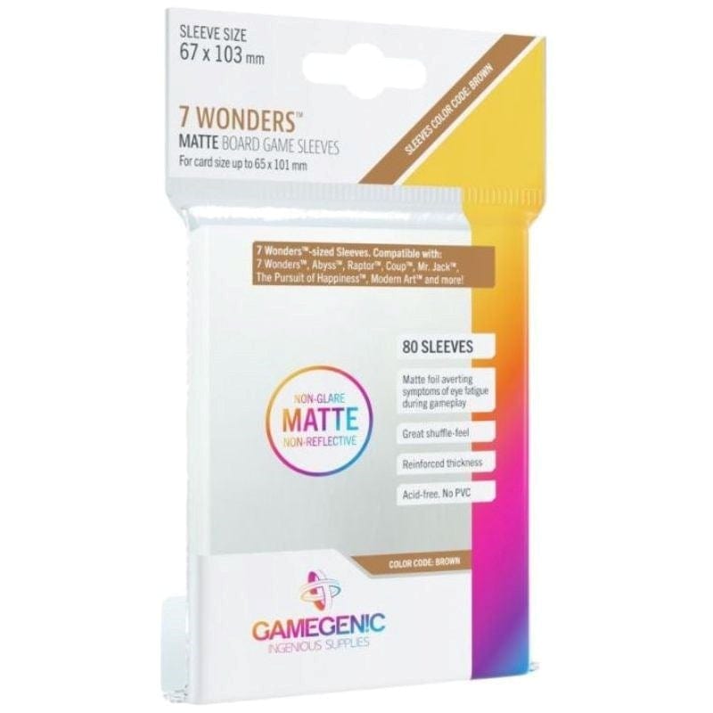 Gamegenic Trading Card Games Card Protector Sleeves - Gamegenic Matte Boardgame Size 67mm x 103mm (80 Sleeves Per Pack)