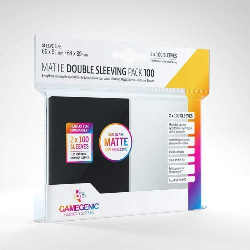 Gamegenic Trading Card Games Card Protector Sleeves - Gamegenic Matte Double Sleeving Pack 100