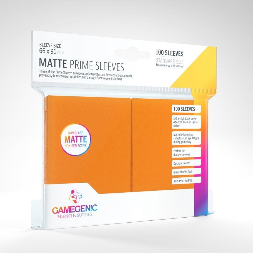 Gamegenic Trading Card Games Card Protector Sleeves - Gamegenic Matte Prime 100ct Orange