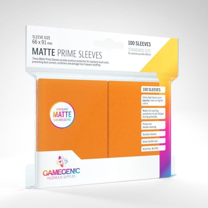Card Protector Sleeves - Gamegenic Matte Prime 100ct Orange