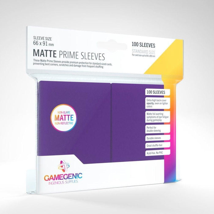Card Protector Sleeves - Gamegenic Matte Prime 100ct Purple